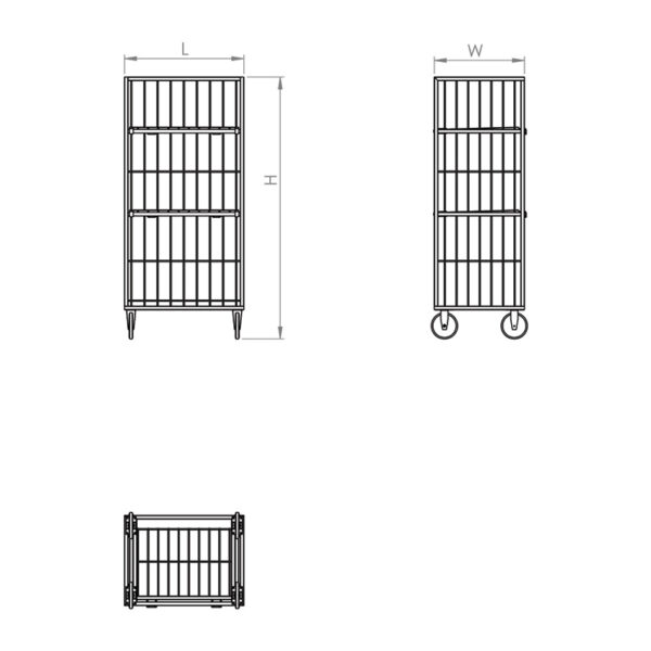 Transport linen trolley