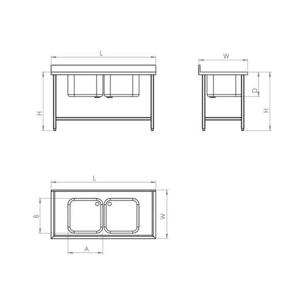 double Sink Unit