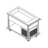 Salad serving cart ‎(Mobile cold Bain Marie)