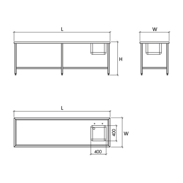 Mortuary washing table‎