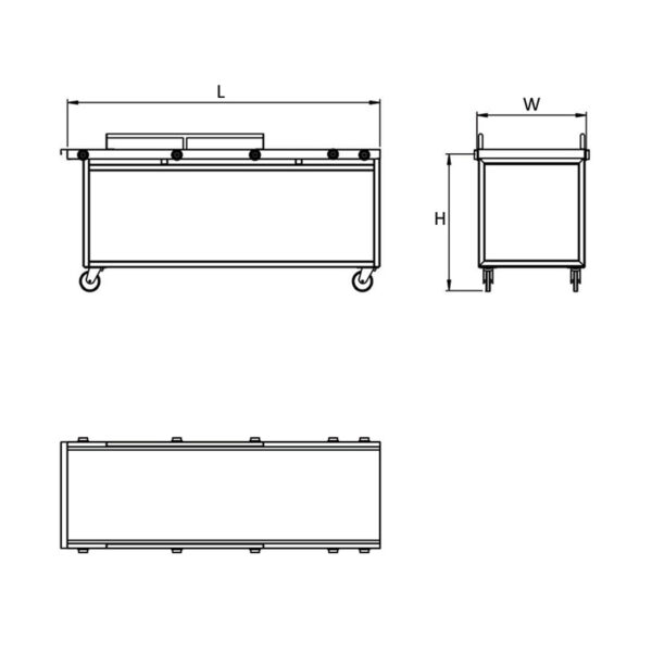 Mortuary transport trolley‎