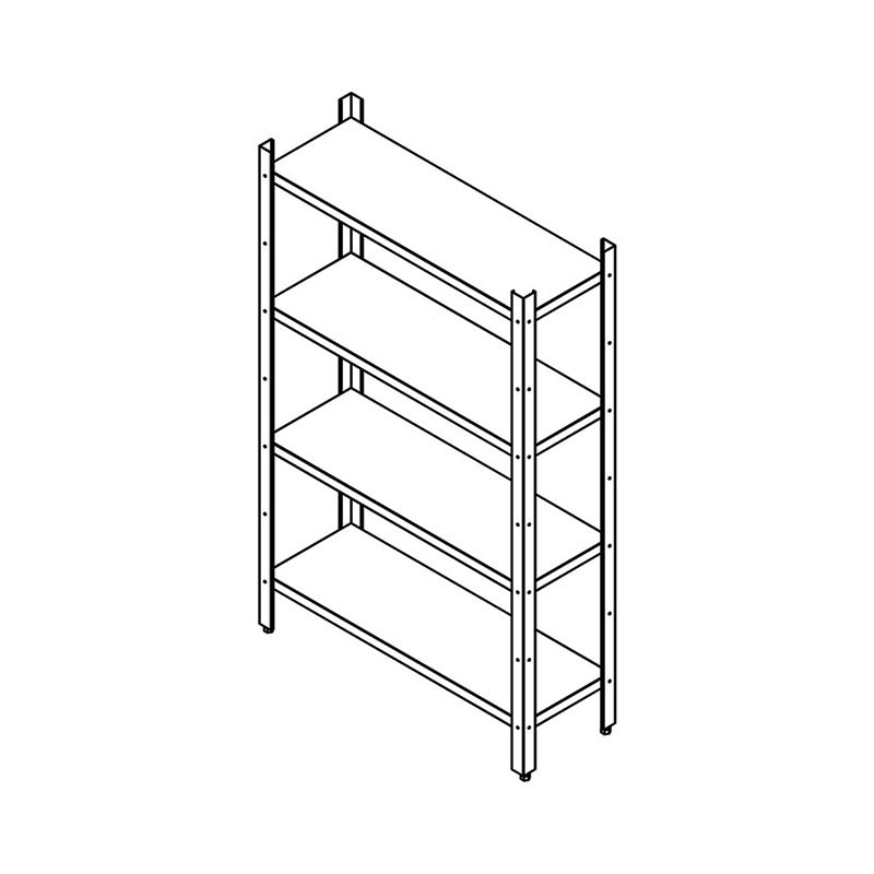 Painted Steel Shelving Unit