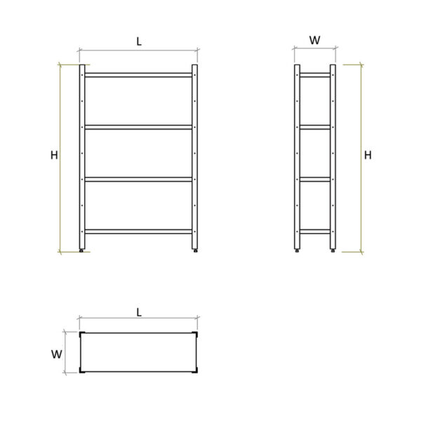 Painted Steel Shelving Unit