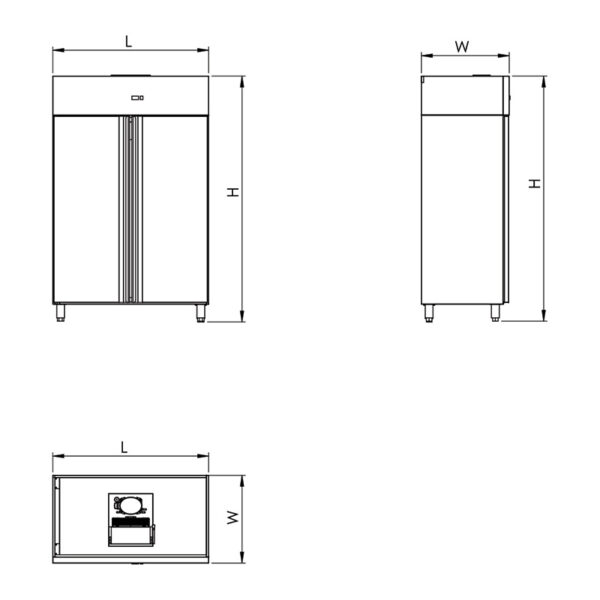 Reach in Stand Refrigerator (two DOORs)