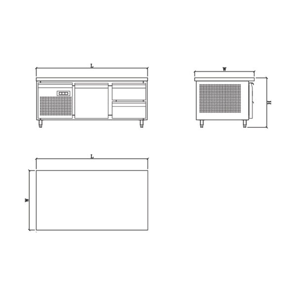 Snack Refrigerator unit ‎(With Doors & Drawers)‎