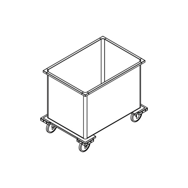 Wet linen trolley‎ - Stainless Steel