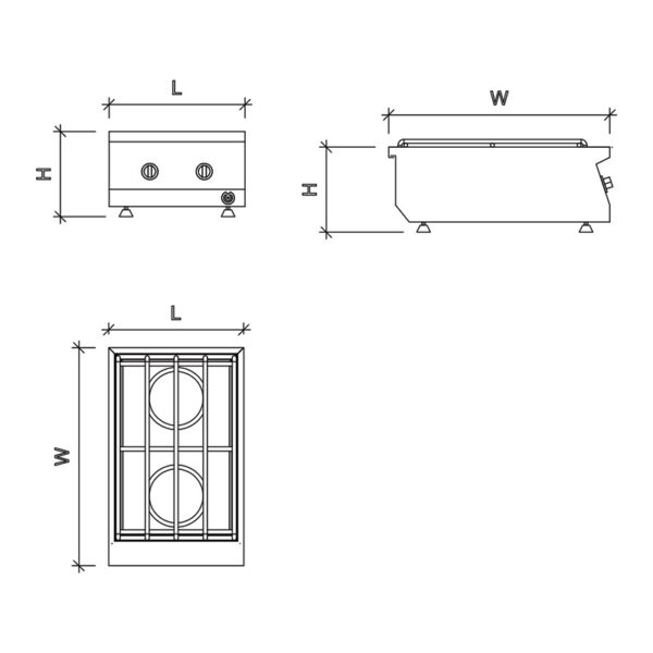 gas snack Cooker - counter model