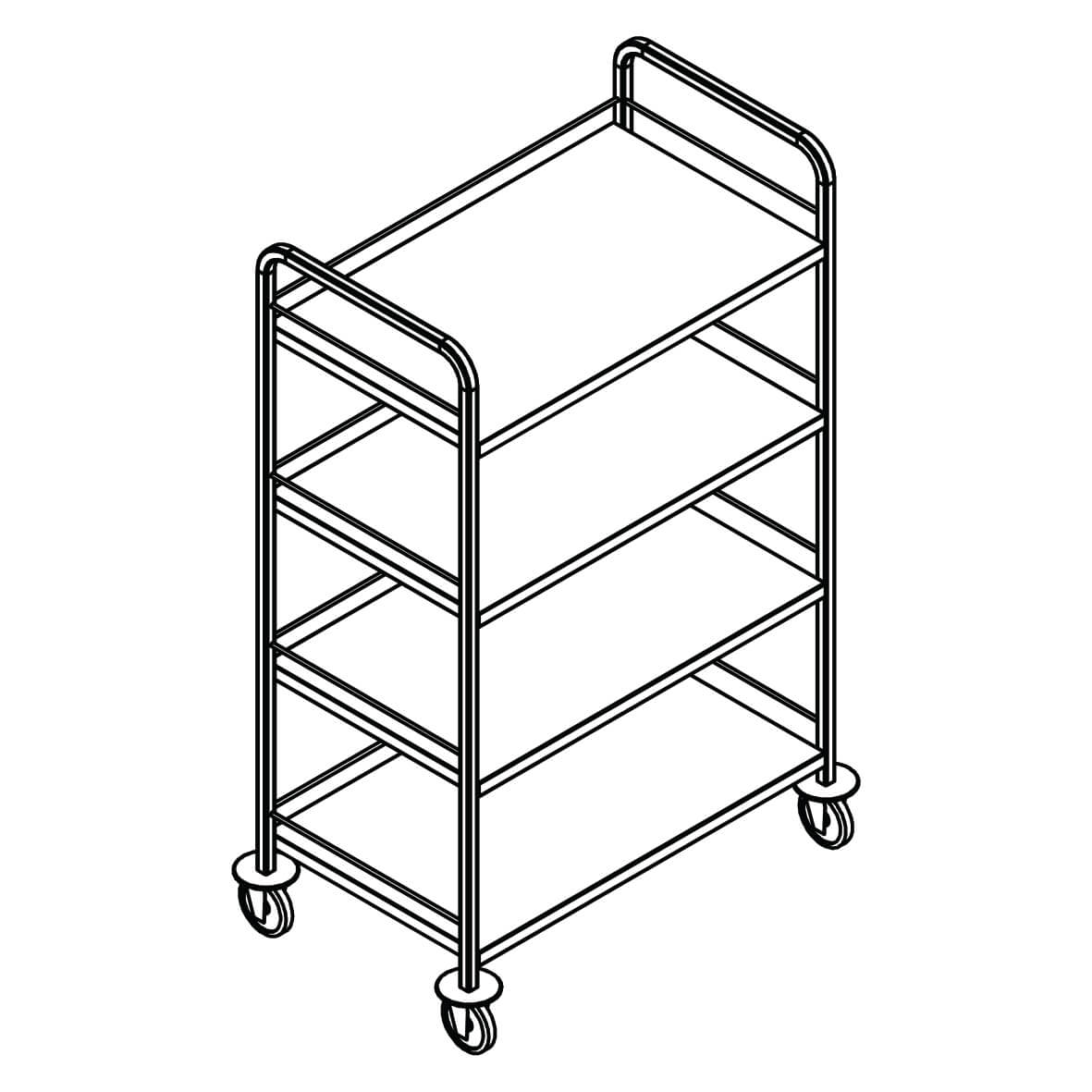 DRY LINEN TROLLEY (STAINLESS STEEL) - Masria Store
